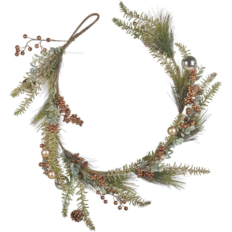 Beliani Weihnachtsgirlande Rota 150 Cm Kupfer