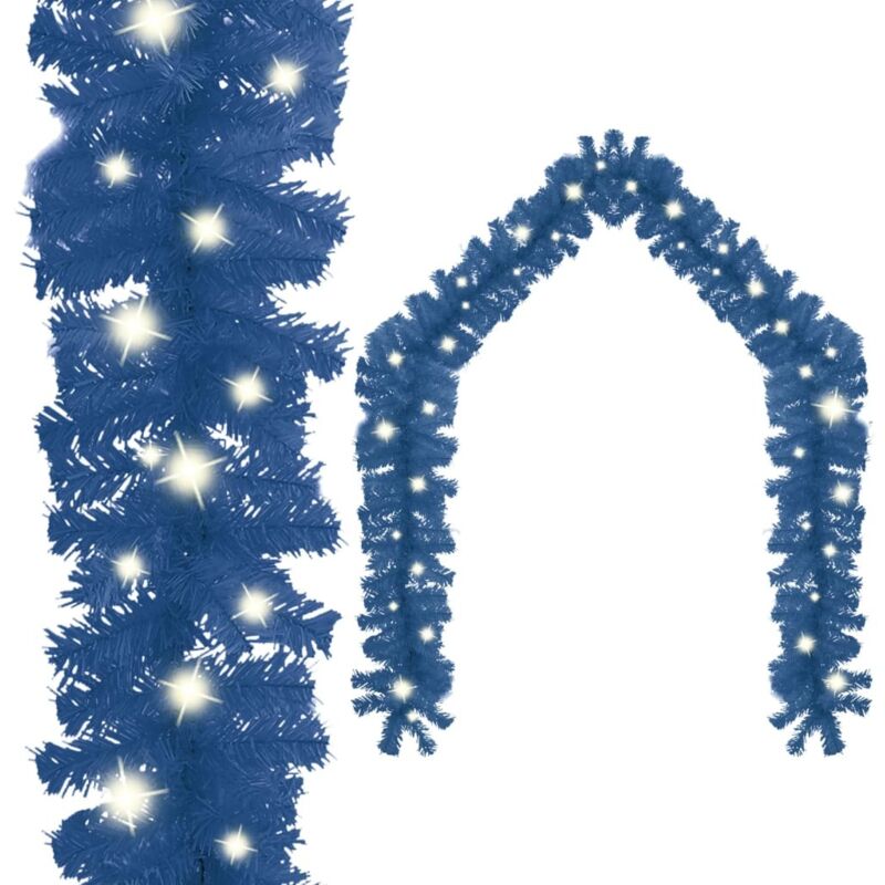 Weihnachtsgirlande Mit Led-lichtern 20 M Blau Vidaxl