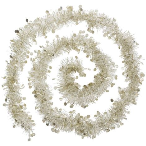 Weihnachtsgirlande Pastille 100x4x2m Gold und Weiß - Atmosphera créateur d'intérieur