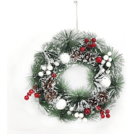 Weihnachtsgirlande, Türkranz, Dekoration, Anhänger, Außen- und Innenornamente, Haustürdekoration, Wandbehang, Weihnachtsdekoration für Zuhause, Fenster, Wand
