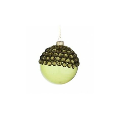 Weihnachtsglaskugel Green JEWEL 8 cm Weihnachtskugel
