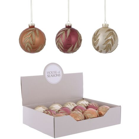 Weihnachtsglaskugel Kugel farbig sortiert 8 cm 1 Stk