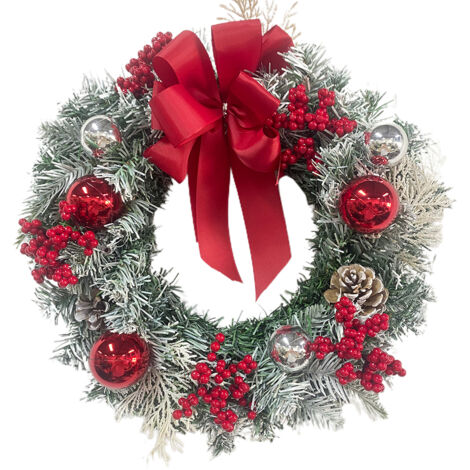 Weihnachtskranz für Tür und Wand, Kamin und Wohnzimmerdekoration für die Feiertage