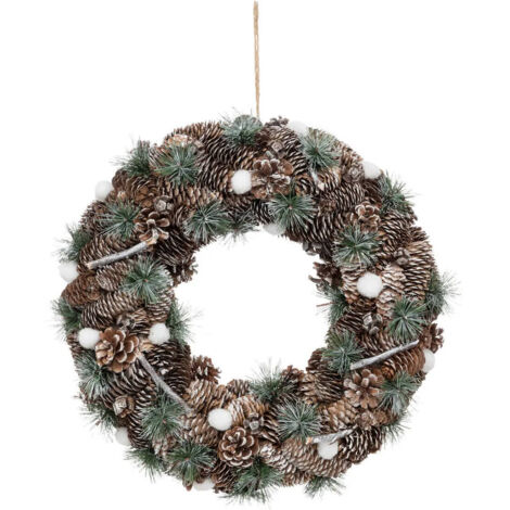 Weihnachtskranz mit Zapfen, 48,5 cm