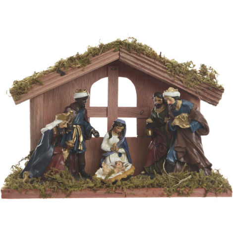 Weihnachtskrippe 6 Figuren 9cm