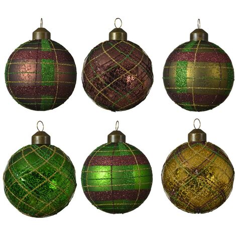 Weihnachtskugel aus opakem Glas farbig sortiert 8 cm