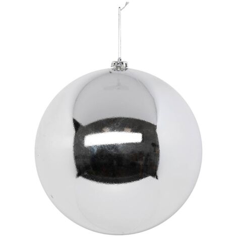 Weihnachtskugel Colorama de Noël silber aus recyceltem Kunststoff D25cm - Feeric lights & christmas