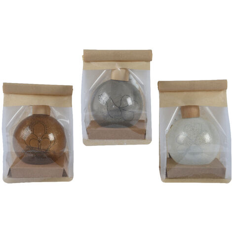Weihnachtskugel Dekoratives Glas mit gemischten Figuren, verschiedene Farben ø 8cm