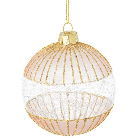 Weihnachtskugel im Glas Gold LOREN 8 cm