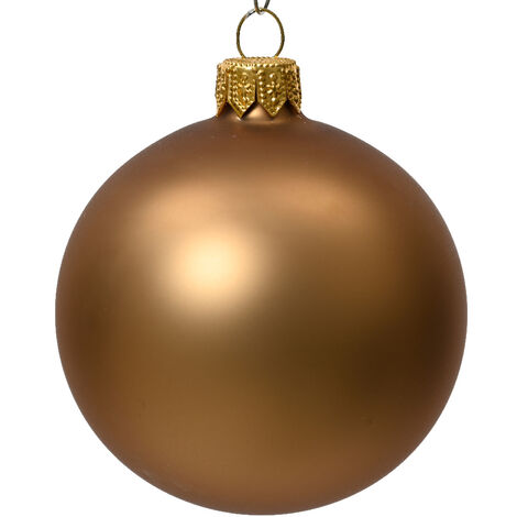 Weihnachtskugel - Mattes braunes Ingwerfarbenes Glas - ø 10cm