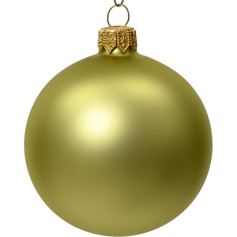 Weihnachtskugel Mattes Glas Pistazienfarbe ø 10cm