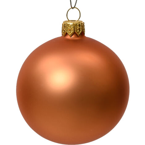 Weihnachtskugel Mattes Kupferrot Glas Ø 6cm