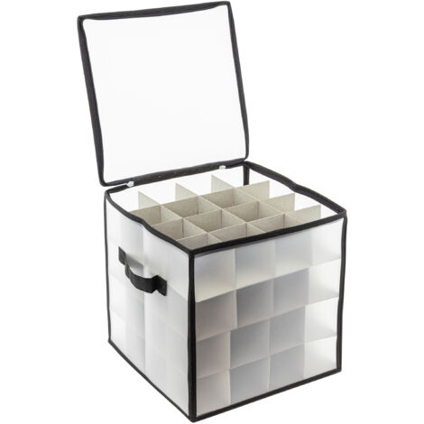 Weihnachtskugel Organizer - 64 Fächer- Weihnachtsschmuck Aufbewahrung Sortier Box -  Aufbewahrungsbox für Christbaumkugeln Weihnachtsschmuck Sortierbox Weichnachts Schmuck Kiste Christbaum