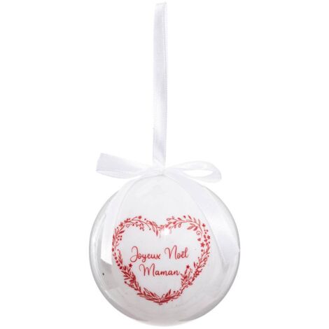 Weihnachtskugel Papier Druck 75 mm Papa Mama -