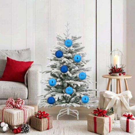Weihnachtskugel-Set 15 pcs Blau Kunststoff vidaXL