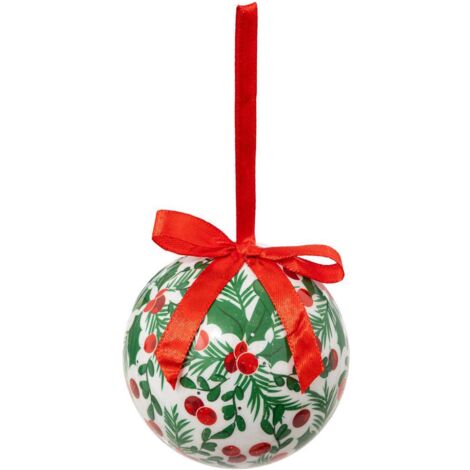 Weihnachtskugel Stechpalme grün 75mm - Atmosphera créateur d'intérieur