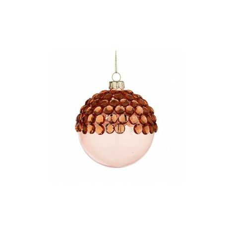 Weihnachtskugel Weihnachtskugel aus Glas Lachs JEWEL 8 cm