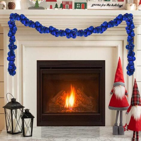 Weihnachtskugelgirlande Blau 186 cm Polystyrol vidaXL