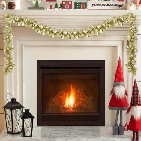 Weihnachtskugelgirlande Gold 186 cm Polystyrol vidaXL
