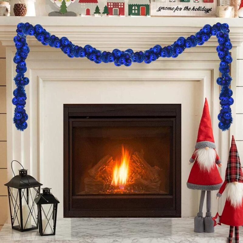 Weihnachtskugelgirlande Blau 186 Cm Polystyrol Vidaxl