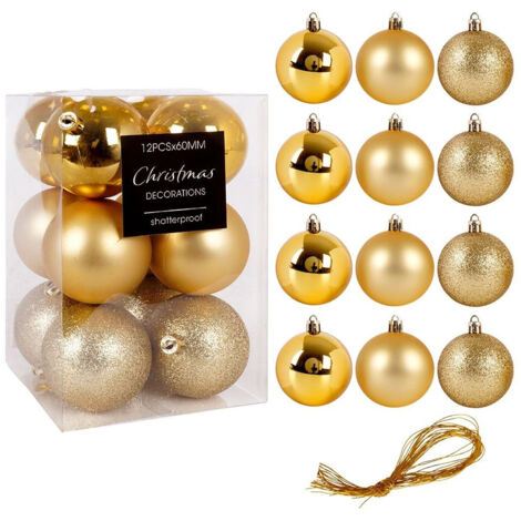 Weihnachtskugeln 12er-Set, Ø 6 cm