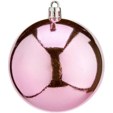 Weihnachtskugeln de 16 Stück ø 8 cm rosa Kunststoff