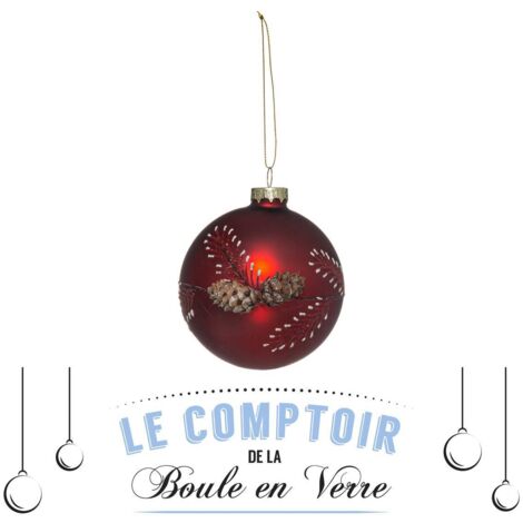 Weihnachtskugeln Glas 90 Medium Modell Apfel Kiefer 2 Sortimente -