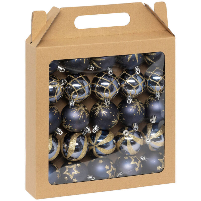 Atmosphera Weihnachtskugeln Mit Glitzer-muster, Ø 6 Cm