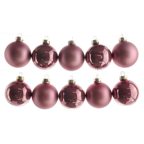 Weihnachtskugeln zum Hängen im Glas 6 cm. 10er-Set