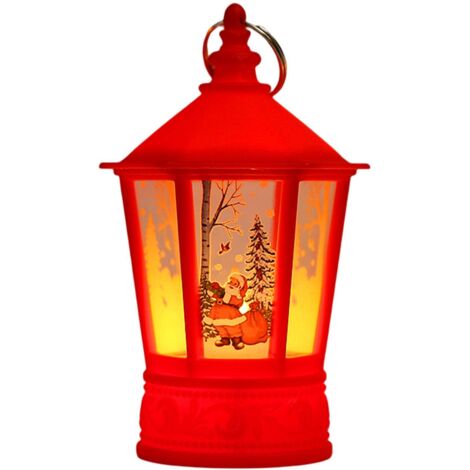 Weihnachtslaternen, Vintage-Kerze mit LED-Hängelampe, feuerlose Kerzenlampe für weihnachtliche Tischdekorationen