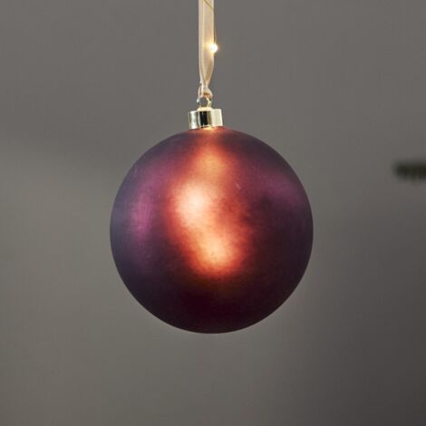 Weihnachtsleuchte Bliss Baumkugel rot 18 LEDs Timer Ø 15cm