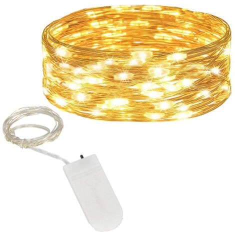 Weihnachtslichter 10 LED mit Batterie warmweiß