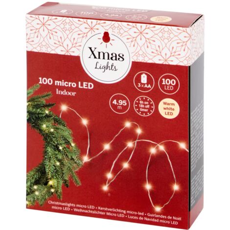 Weihnachtslichter 100 LED innen warmweiß