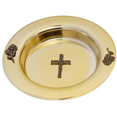 Weihnachtsliederschale, rund, gold
