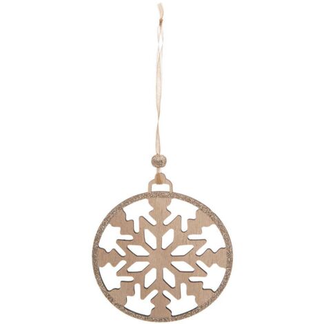 Weihnachtsmotiv Holz Flocke Rund - Feeric lights & christmas