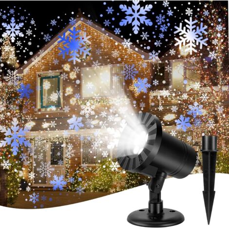 Weihnachtsprojektor für den Außenbereich, IP65 wasserdichte LED-Schneeflockenlampe, Schneefallprojektionslichter für die Innen- und Außendekoration, Partys, Feiertage und Hochzeiten