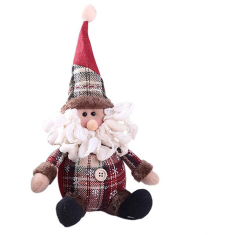 Weihnachtspuppe in Form eines Hirsches und eines Schneemannes, hängender Schmuck für den Weihnachtsbaum