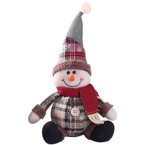 Weihnachtspuppe in Form eines Hirsches und eines Schneemannes, hängender Schmuck für den Weihnachtsbaum