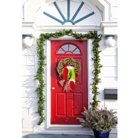 Weihnachtsschmuck aus Jute in Form eines Diebes für Türen, Fenster und Wände, Weihnachtskranz