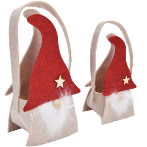 Weihnachtssüßigkeitenkorb – Attraktives Design, hochwertiges und strapazierfähiges Material – Weihnachtsgeschenktüte