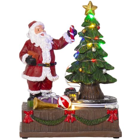 Weihnachtsszenerie Kidsville Weihnachtsmann mit Weihnachtsbaum H 185cm