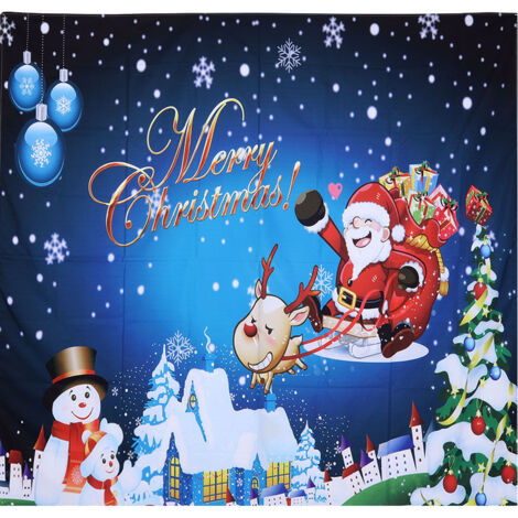 Weihnachtsteppich mit Weihnachtsmannmotiv, 150 x 150 cm – Wanddekoration und Decke