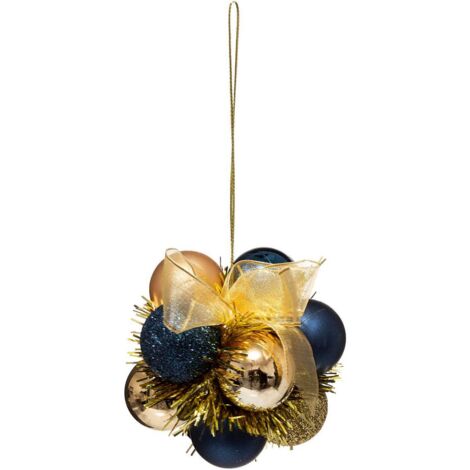 Weihnachtsthema Blume 30 mm x 11 Blaues Gold - Feeric lights & christmas