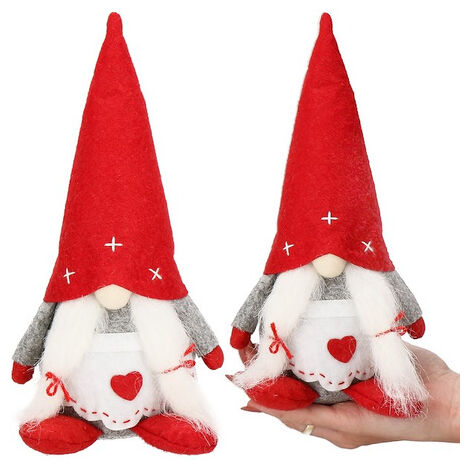 Weihnachtswichtel Lady mit Schürze Dekofigur für Weihnachten 27 cm