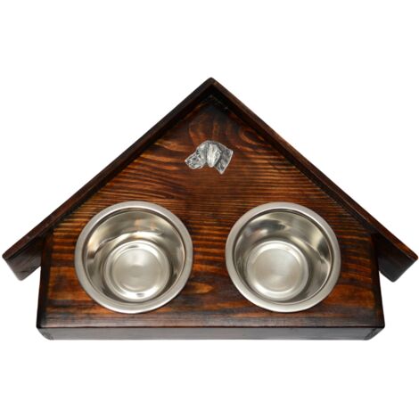 Weimaraner - soporte de madera con cuencos para perros, cuencos decorativos para perros, un regalo por adoptar un perro de Art-Dog
