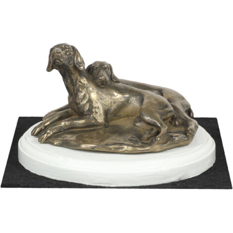 Weimaraner - statuette de chien, figurine sur socle blanc, trophée pour une exposition canine par Art-Dog
