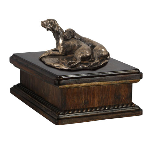 Weimaraner - urna per ceneri di cane, urna classica con statuetta, urna elegante con cane di Art-Dog