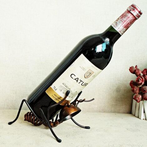 Wein- und Obstflaschenhalter aus Edelstahl, originelles Design, ein einzigartiges Geschenk für die Küche und eine elegante, moderne Wohndekoration.