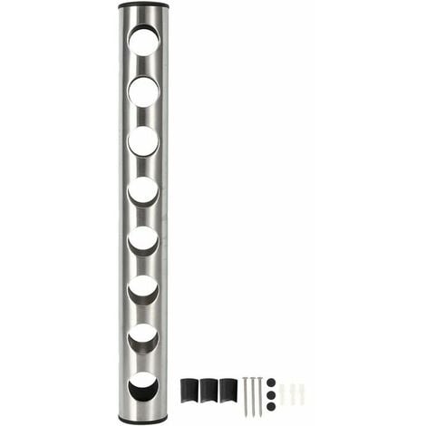 MUMU Weinflaschen, Edelstahl-Weinregal, vertikal, an der Wand montiert, Rotweinflaschenhalter, für Hausbarzubehör (Docht)