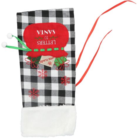 Weinflaschenhülle mit schwarz-weißem Karomuster – Stilvolle, isolierende Hülle für Partys, Hausbars und Weihnachtsfeiern